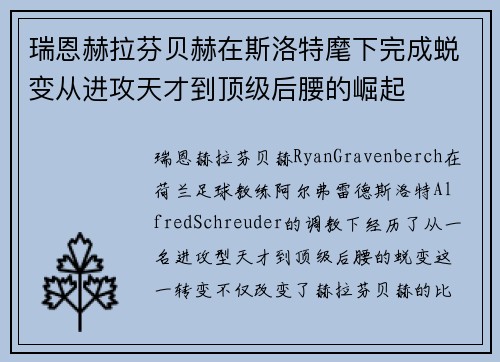 瑞恩赫拉芬贝赫在斯洛特麾下完成蜕变从进攻天才到顶级后腰的崛起